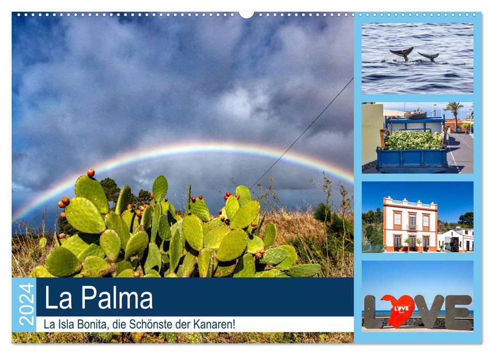 La Palma - La Isla Bonita, la plus belle des îles Canaries (Calendrier mural CALVENDO 2024) 