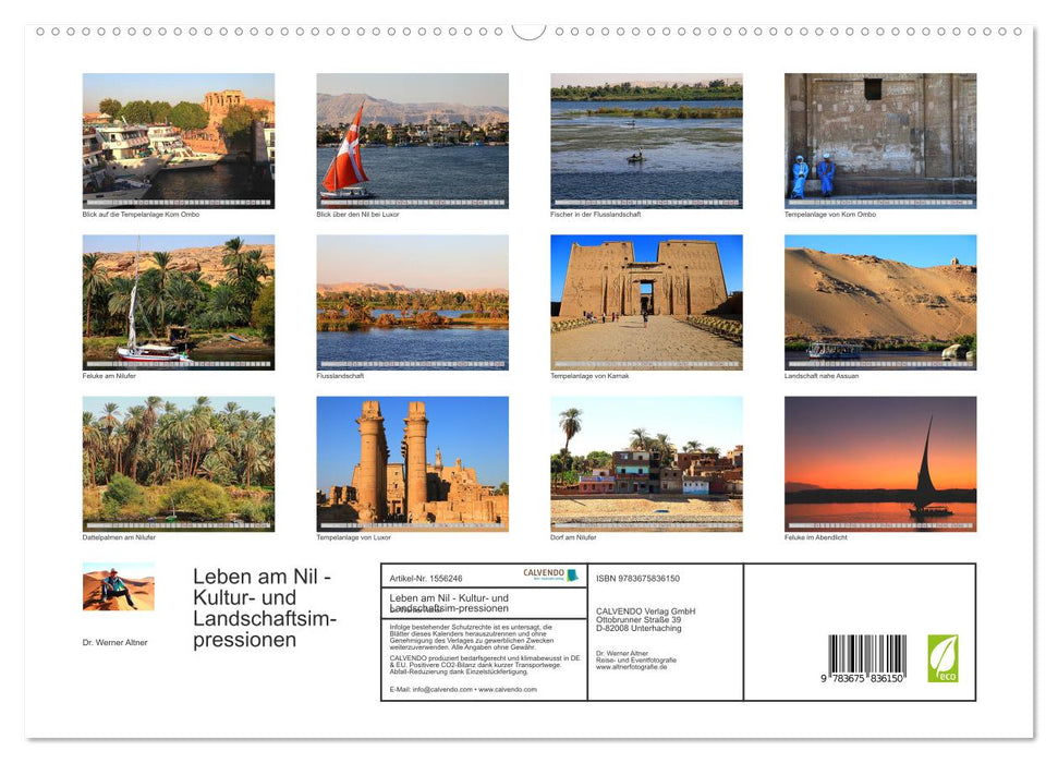 Leben am Nil - Kultur- und Landschaftsimpressionen (CALVENDO Premium Wandkalender 2024)