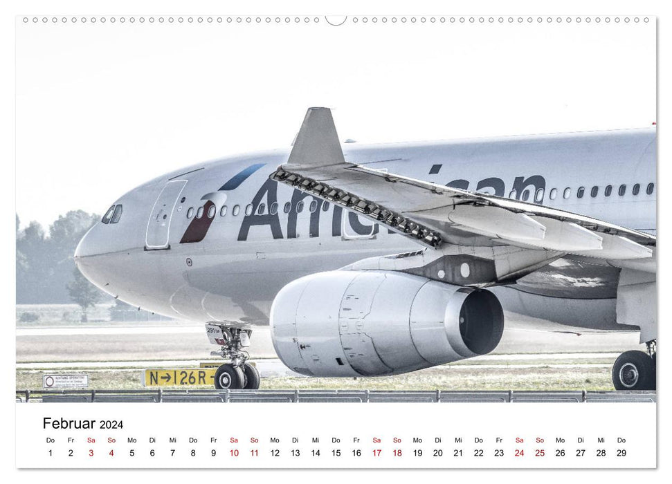 Planespotting am Flughafen München (CALVENDO Wandkalender 2024)