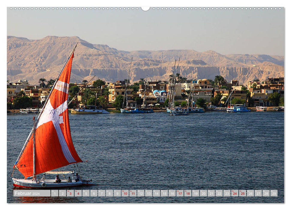 Leben am Nil - Kultur- und Landschaftsimpressionen (CALVENDO Wandkalender 2024)