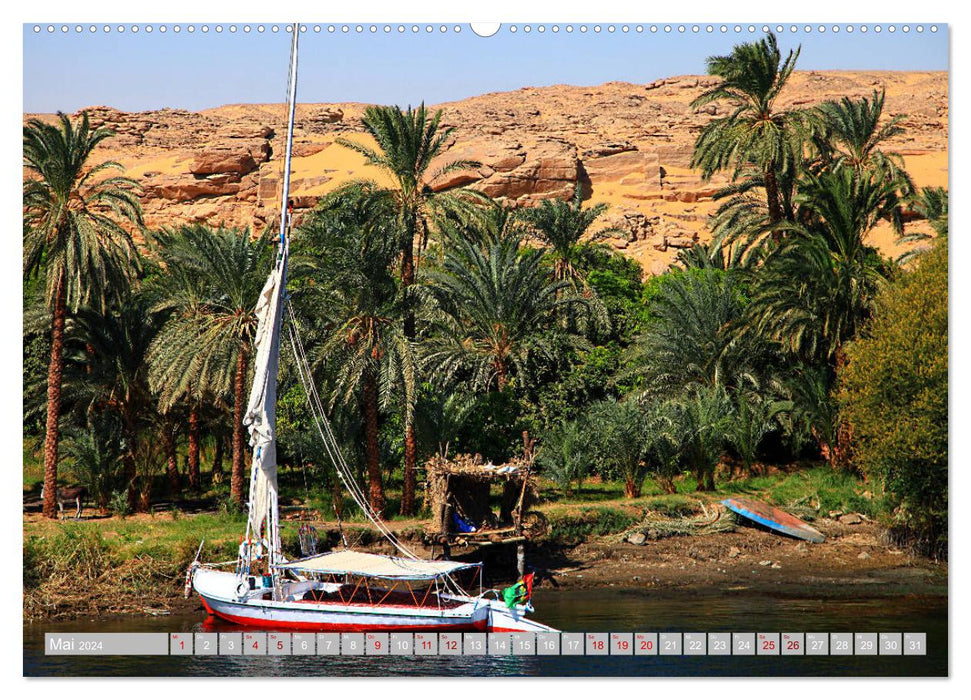 Leben am Nil - Kultur- und Landschaftsimpressionen (CALVENDO Wandkalender 2024)