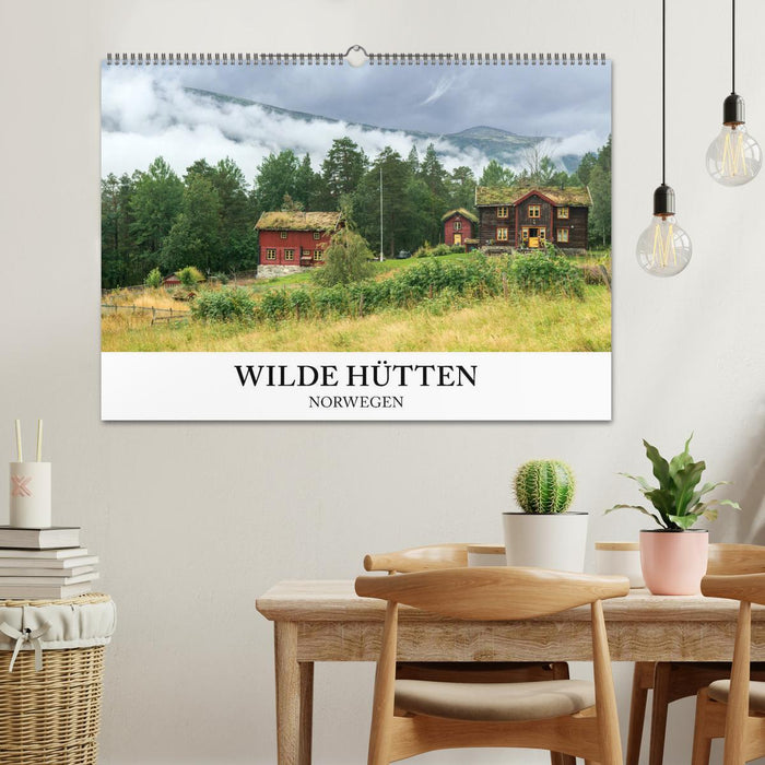Wild Huts Norvège (Calvendo mural 2024) 