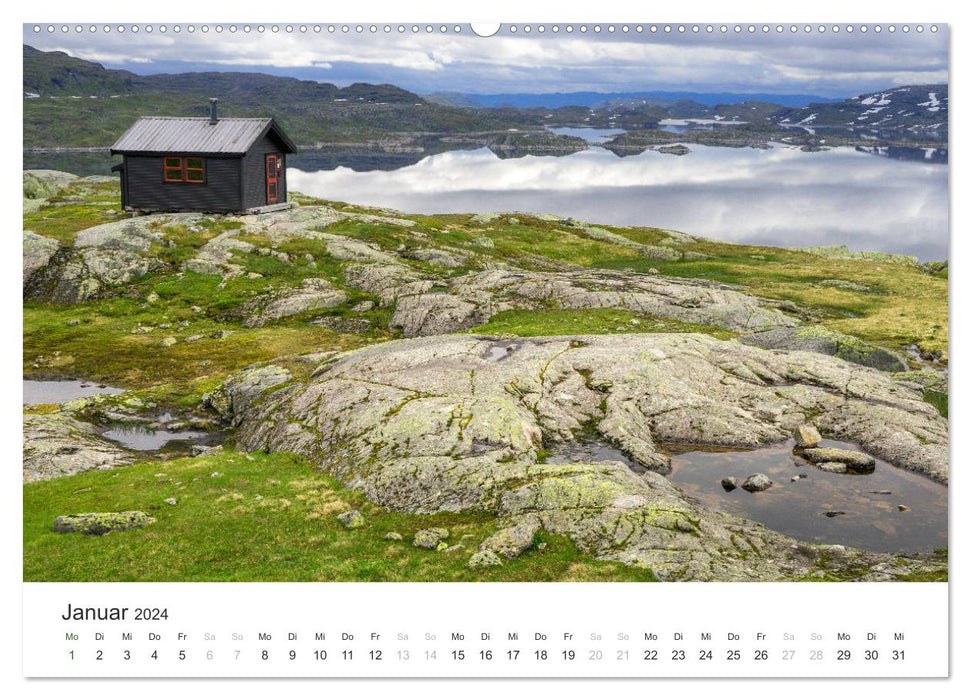 Wild Huts Norvège (Calvendo mural 2024) 