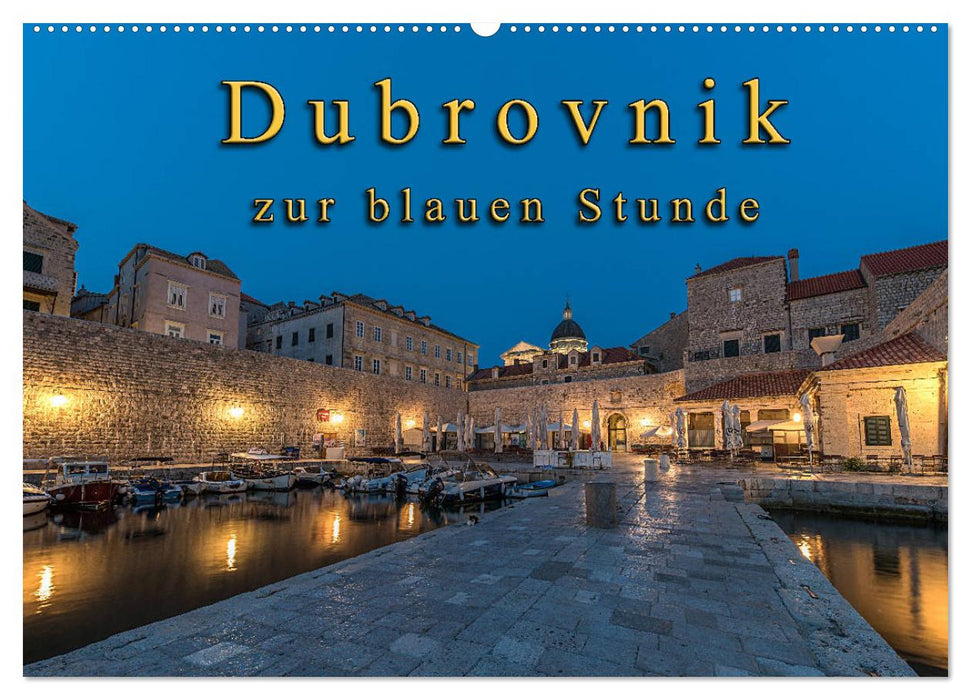 Dubrovnik zur blauen Stunde (CALVENDO Wandkalender 2024)