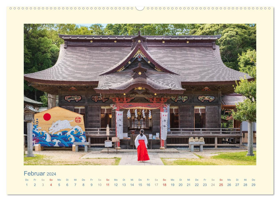 Un voyage à travers le Japon (Calendrier mural CALVENDO Premium 2024) 