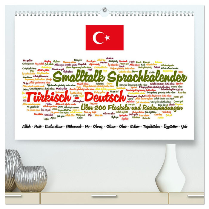 Smalltalk Sprachkalender Türkisch-Deutsch (CALVENDO Premium Wandkalender 2024)