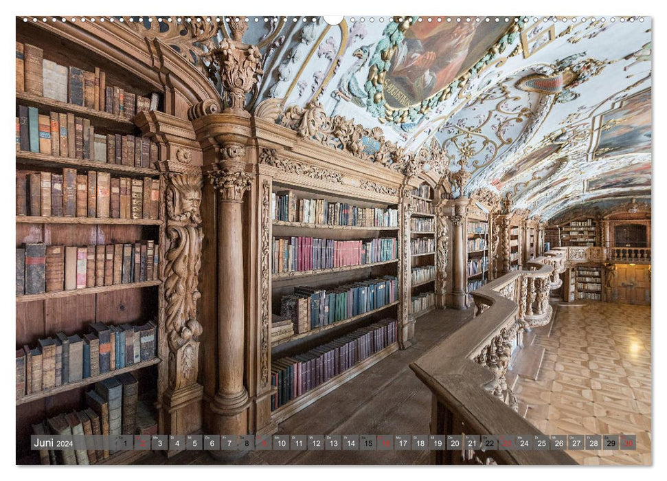 Kloster Waldsassen Stiftsbibliothek (CALVENDO Premium Wandkalender 2024)