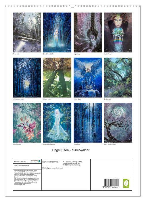Anges Elfes Forêts Magiques (Calvendo Premium Calendrier Mural 2024) 