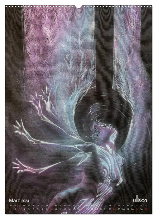 Anges Elfes Forêts Magiques (Calvendo Premium Calendrier Mural 2024) 