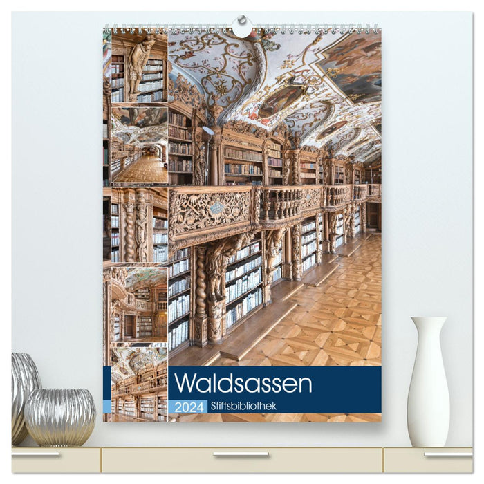 Waldsassen Stiftsbibliothek (CALVENDO Premium Wandkalender 2024)