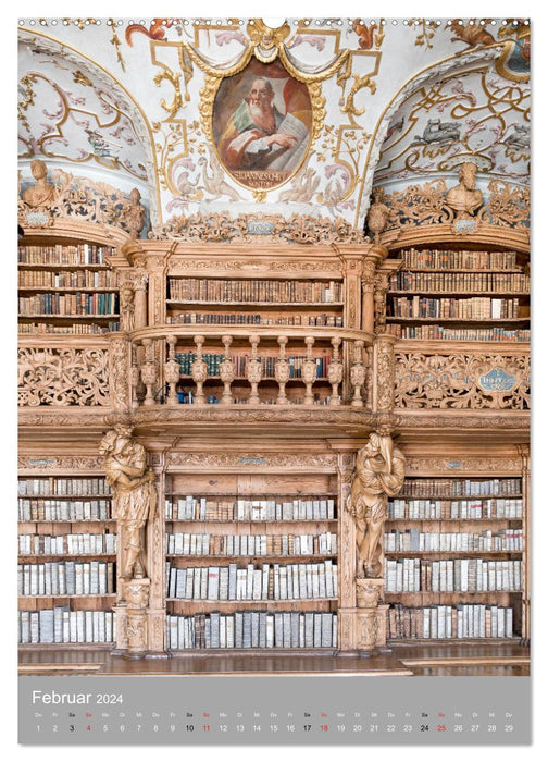 Waldsassen Stiftsbibliothek (CALVENDO Wandkalender 2024)