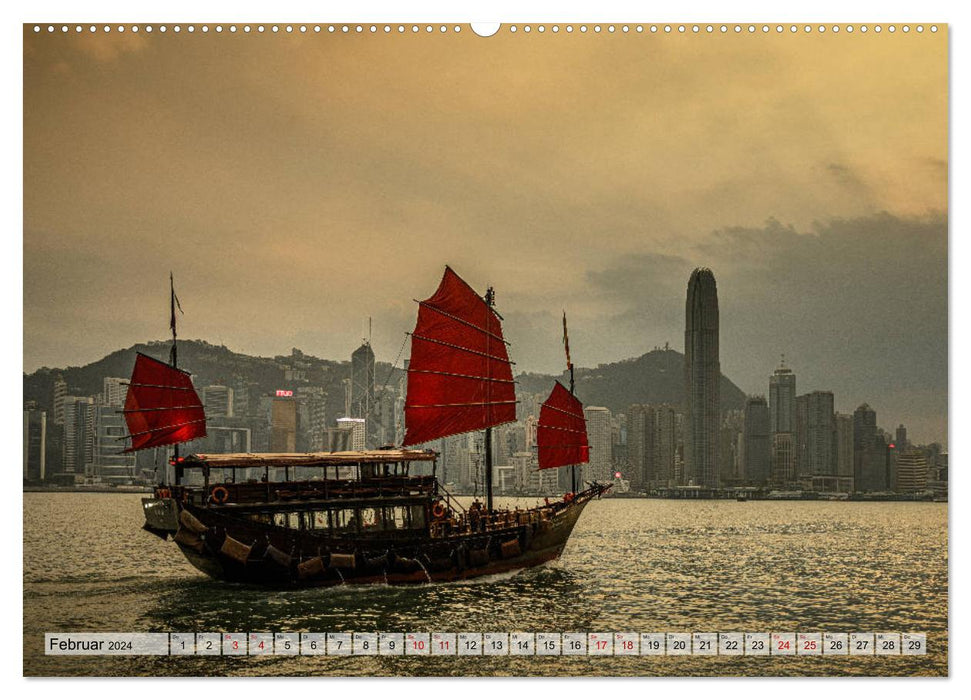 Metropolen Chinas - Peking, Shanghai, Hongkong (CALVENDO Premium Wandkalender 2024)