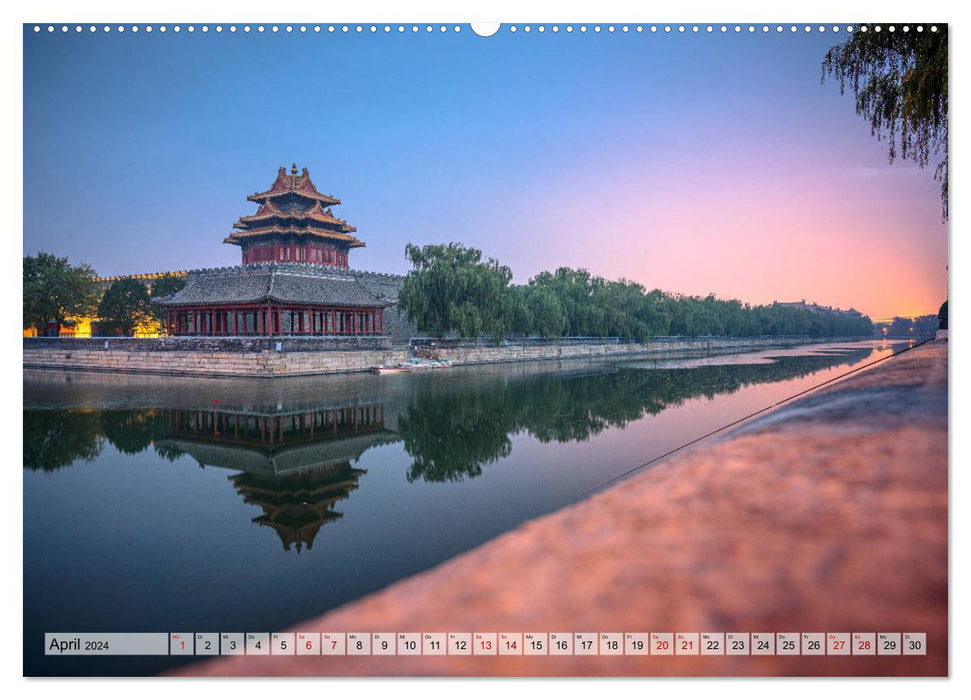 Metropolen Chinas - Peking, Shanghai, Hongkong (CALVENDO Premium Wandkalender 2024)