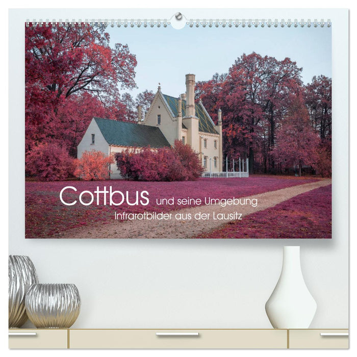 Cottbus und seine Umgebung in Infrarot (CALVENDO Premium Wandkalender 2024)