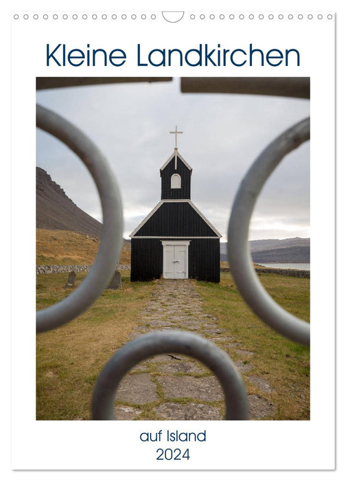 Kleine Landkirchen auf Island (CALVENDO Wandkalender 2024)