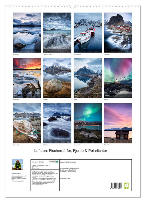 Lofoten: Fischerdörfer, Fjorde & Polarlichter (CALVENDO Wandkalender 2024)