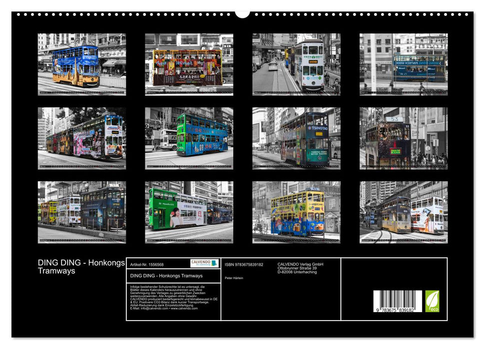 Ding Ding – Les tramways de Hong Kong (Calvendo Premium Wall Calendar 2024) 