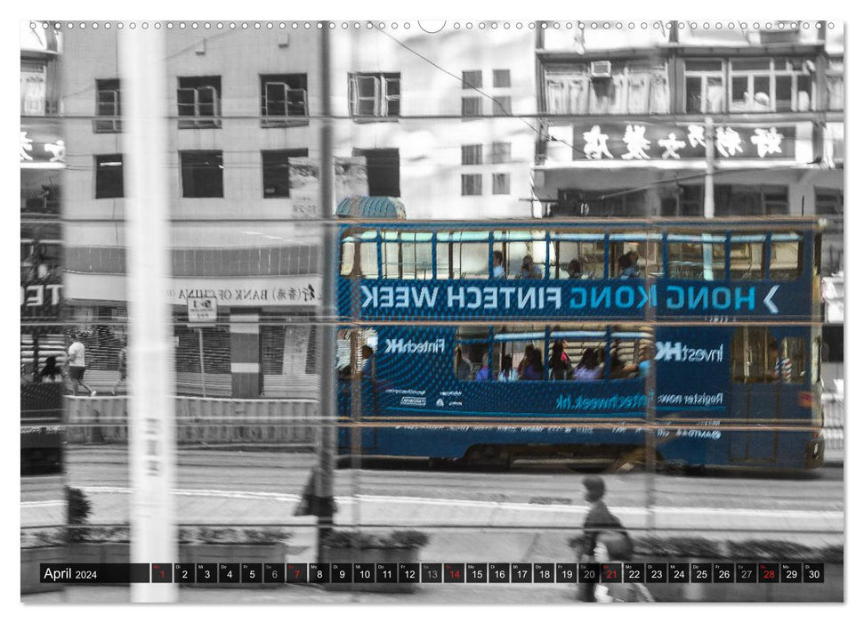 Ding Ding – Les tramways de Hong Kong (Calvendo Premium Wall Calendar 2024) 