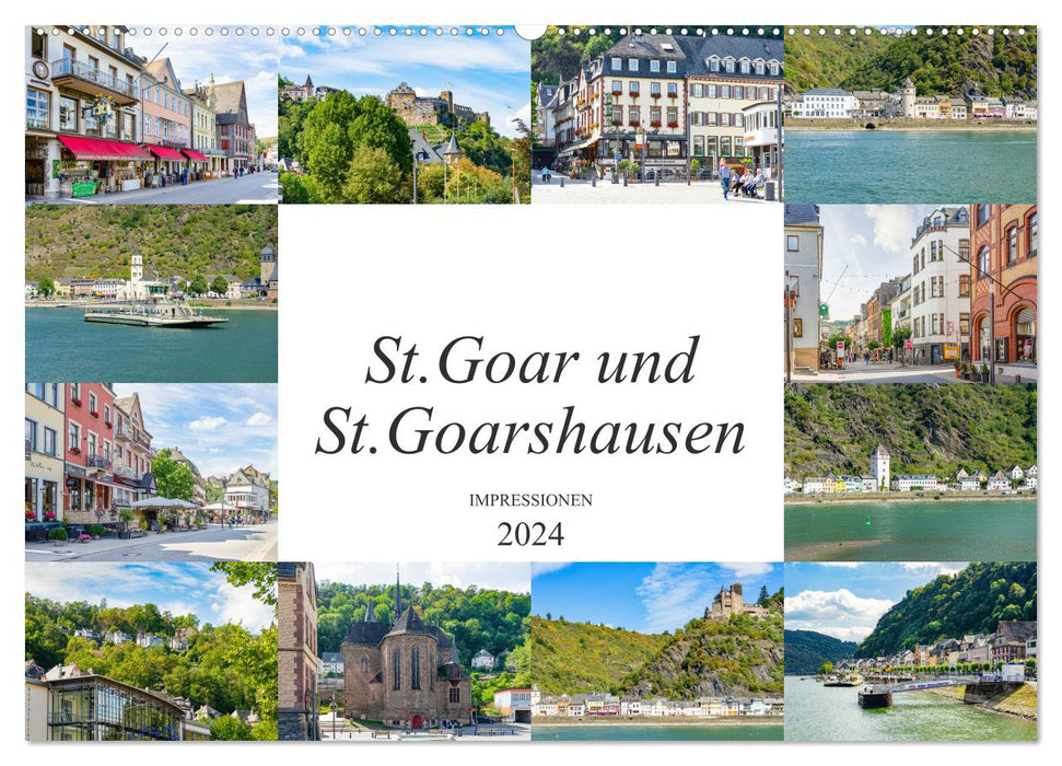 Impressions de St. Goar et St. Goarshausen (calendrier mural CALVENDO 2024) 