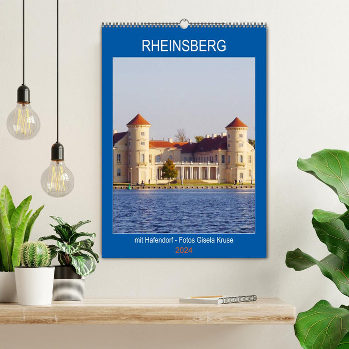 Rheinsberg avec village portuaire (calendrier mural CALVENDO 2024) 