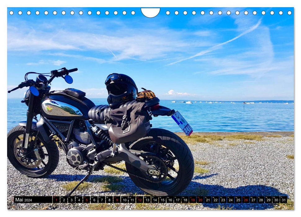 Scrambler Motorräder Individuell - Stylisch - Abenteuerlich (CALVENDO Wandkalender 2024)