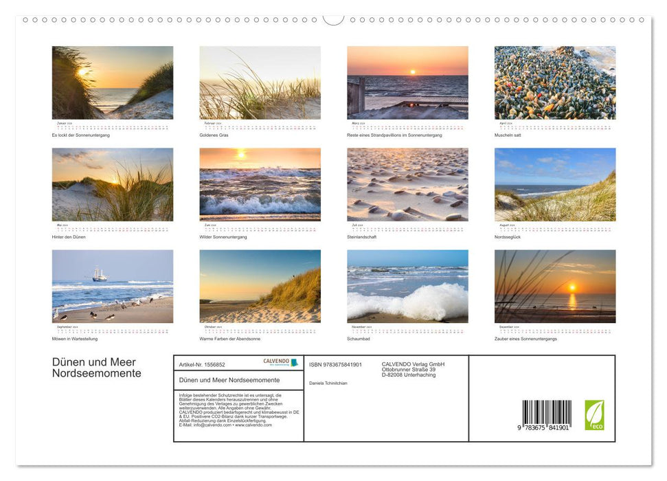 Dünen und Meer Nordseemomente (CALVENDO Premium Wandkalender 2024)