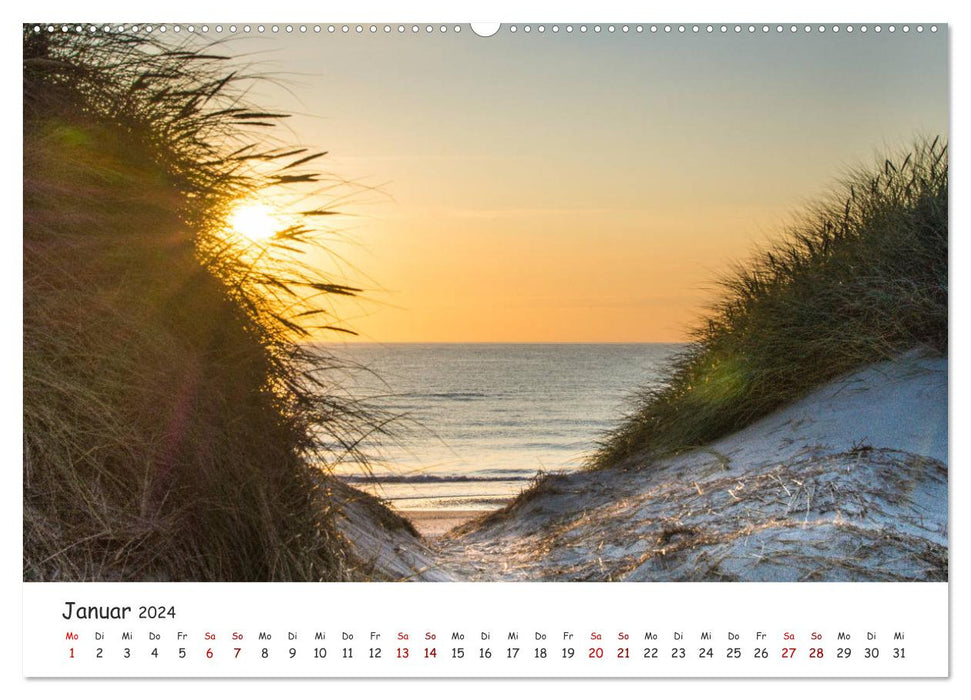 Dünen und Meer Nordseemomente (CALVENDO Premium Wandkalender 2024)