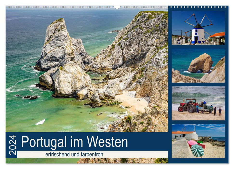 Portugal im Westen - erfrischend und farbenfroh (CALVENDO Wandkalender 2024)