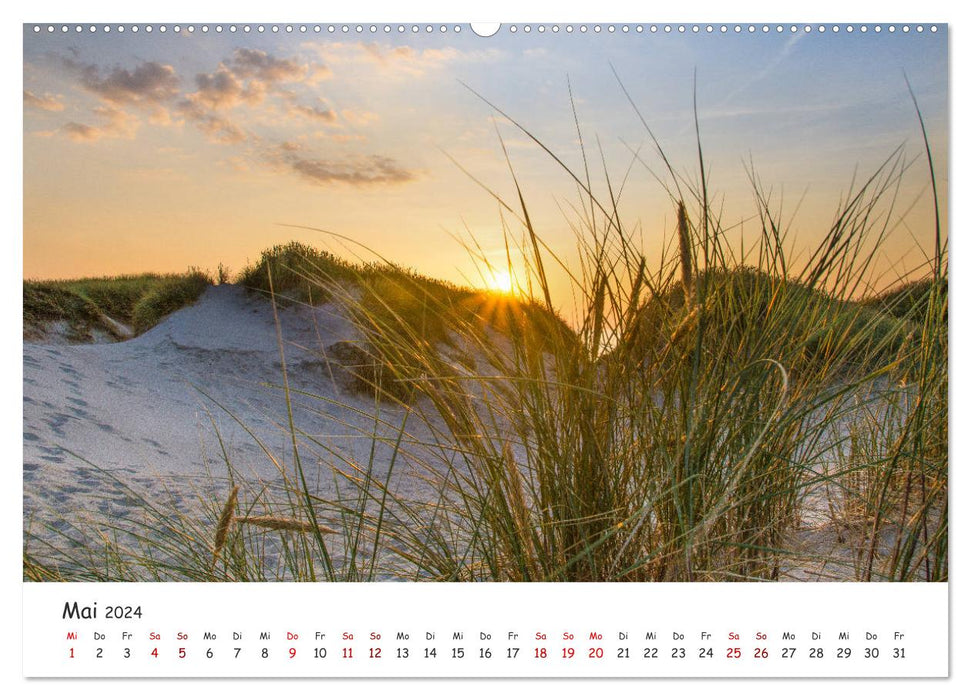 Dünen und Meer Nordseemomente (CALVENDO Wandkalender 2024)