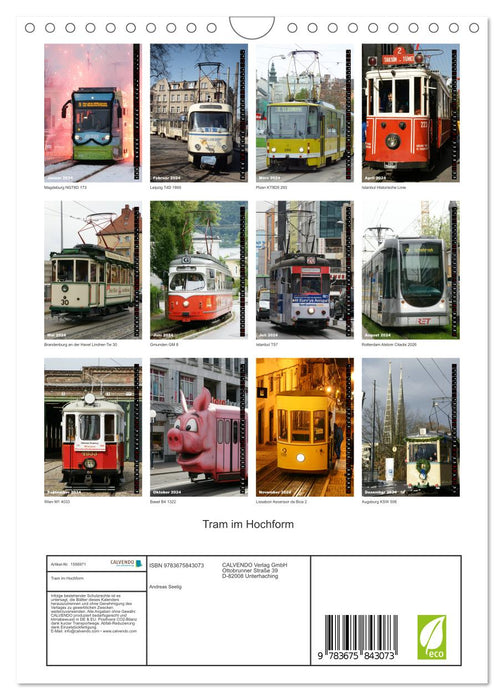 Tram in Hochform (CALVENDO Wandkalender 2024)