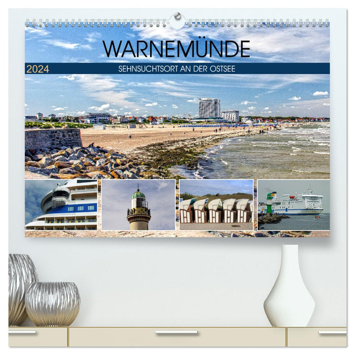 Warnemünde - Sehnsuchtsort an der Ostsee (CALVENDO Premium Wandkalender 2024)