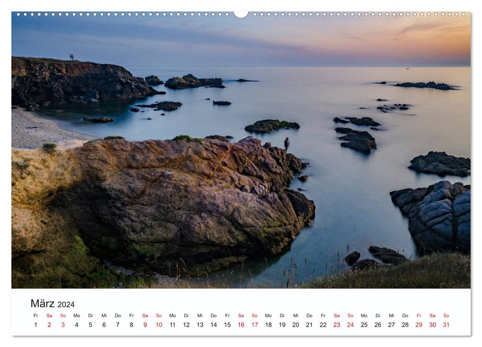 Die wilden Küstenlandschaften der Bretagne (CALVENDO Premium Wandkalender 2024)