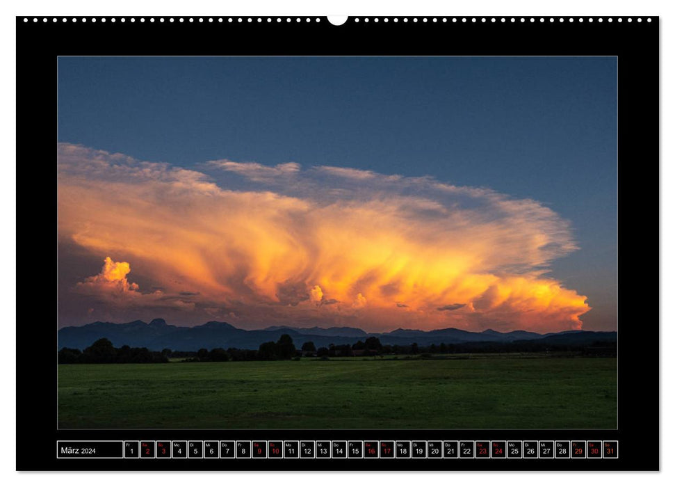 Wolken von morgens bis abends (CALVENDO Wandkalender 2024)
