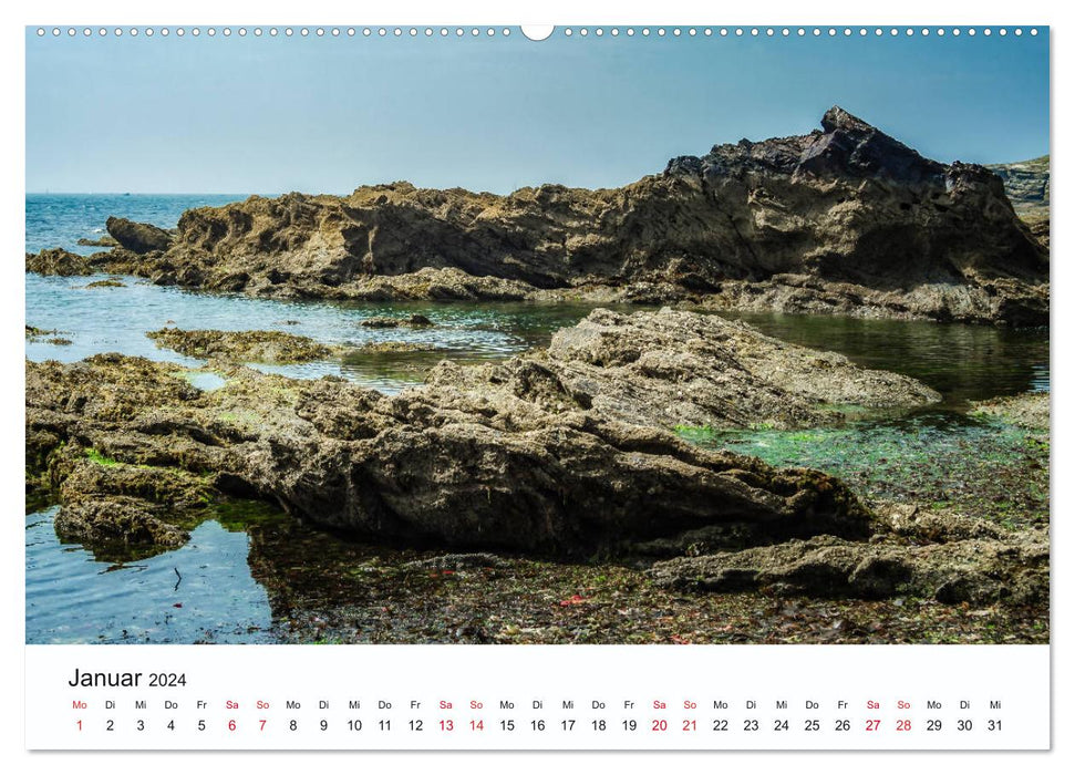 Die wilden Küstenlandschaften der Bretagne (CALVENDO Wandkalender 2024)