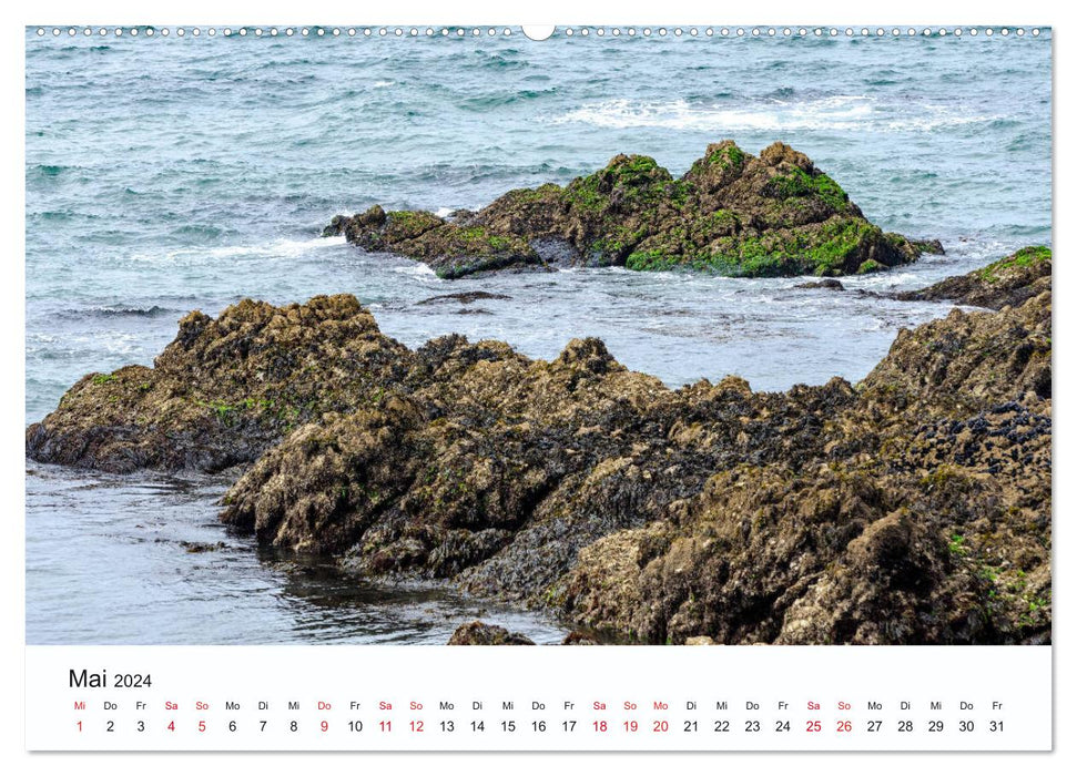 Die wilden Küstenlandschaften der Bretagne (CALVENDO Wandkalender 2024)