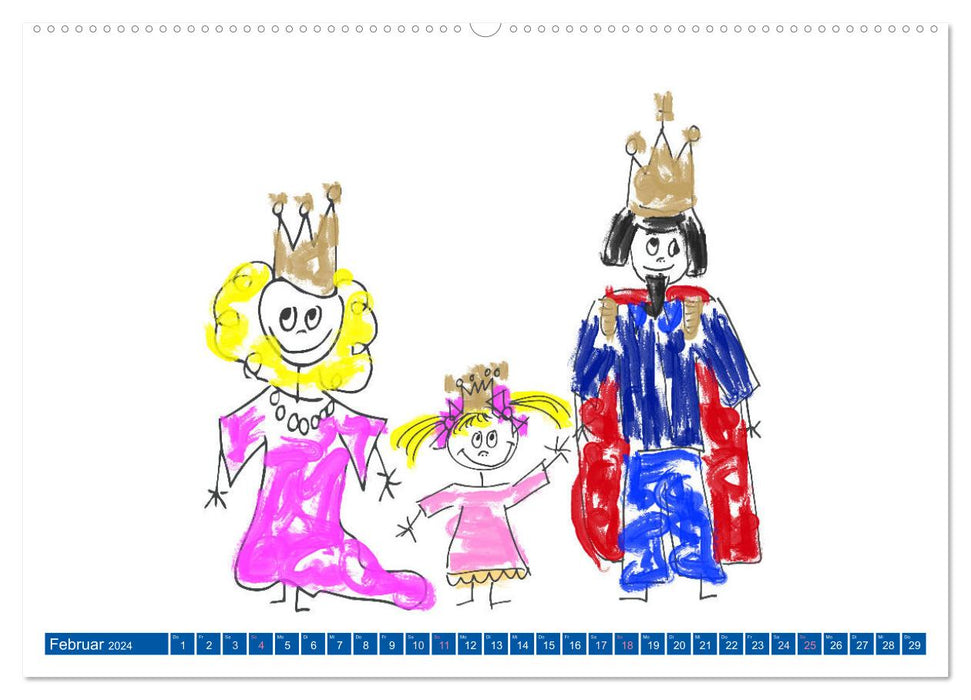 Die kleine Prinzessin, die nicht einschlafen wollte (CALVENDO Premium Wandkalender 2024)
