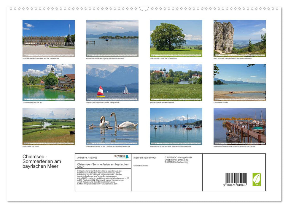 Chiemsee - Sommerferien am bayrischen Meer (CALVENDO Premium Wandkalender 2024)