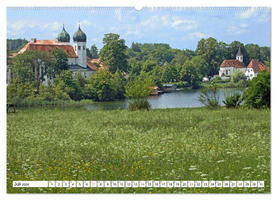 Chiemsee - Sommerferien am bayrischen Meer (CALVENDO Premium Wandkalender 2024)