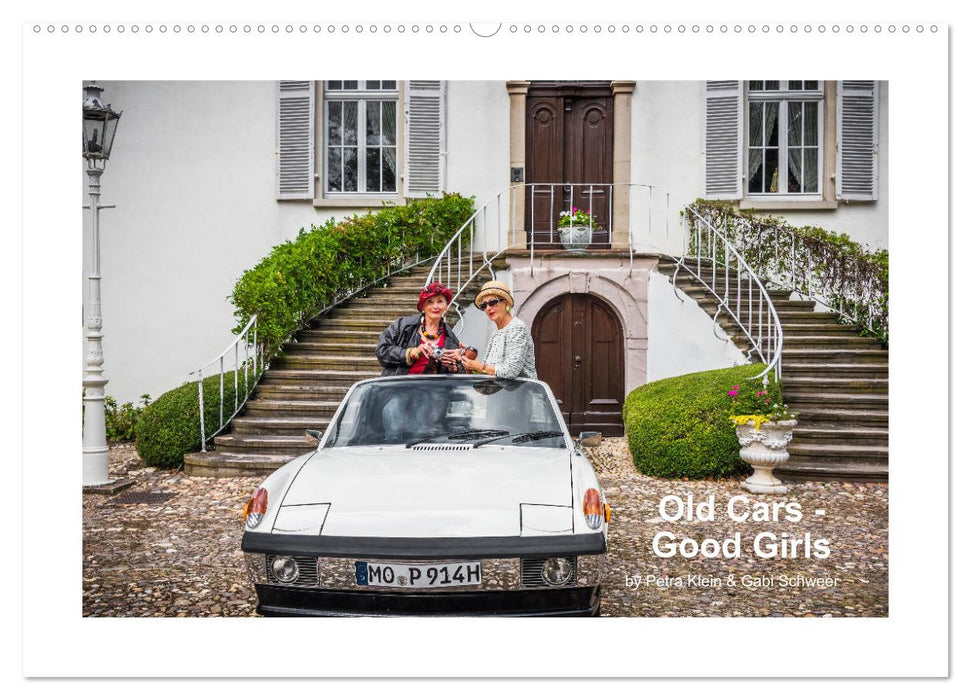 Old Cars - Good Girls (colour) (CALVENDO Wandkalender 2024)