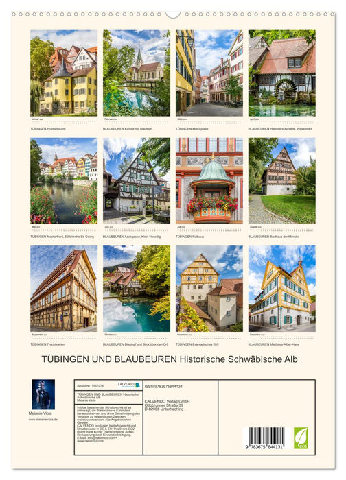 TÜBINGEN UND BLAUBEUREN Historische Schwäbische Alb (CALVENDO Premium Wandkalender 2024)