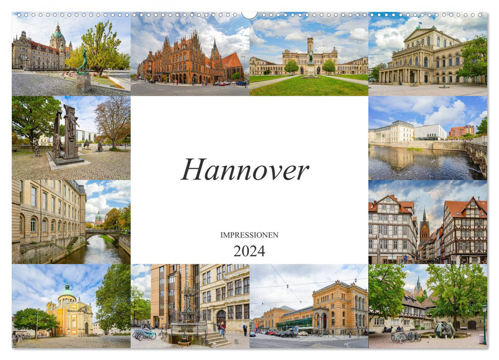 Hannover Stadtansichten (CALVENDO Wandkalender 2024)
