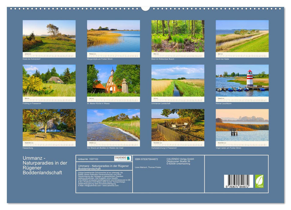 Ummanz - Naturparadies in der Rügener Boddenlandschaft (CALVENDO Premium Wandkalender 2024)