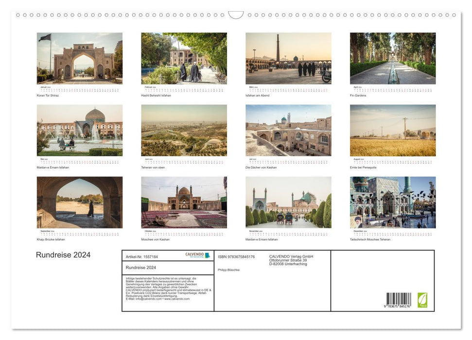 Rundreise Iran (CALVENDO Wandkalender 2024)