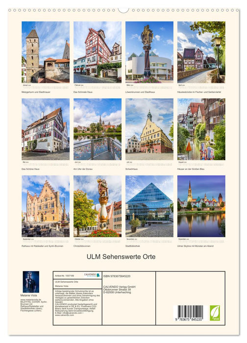 ULM Sehenswerte Orte (CALVENDO Premium Wandkalender 2024)