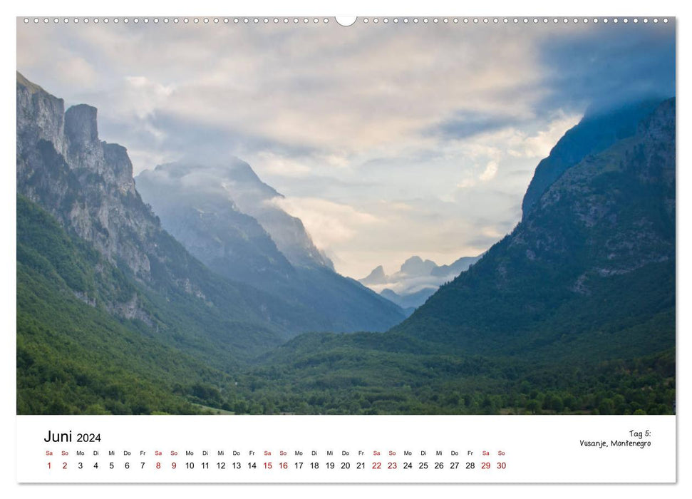 Verfluchtes Gebirge - Peaks of the Balkans - Wandern im Prokletije-Gebirge, Kosovo, Montenegro, Albanien (CALVENDO Wandkalender 2024)