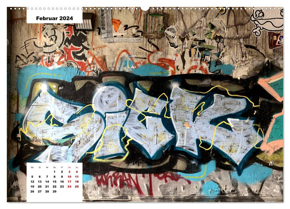 Hamburg Graffiti (CALVENDO Premium Wandkalender 2024)