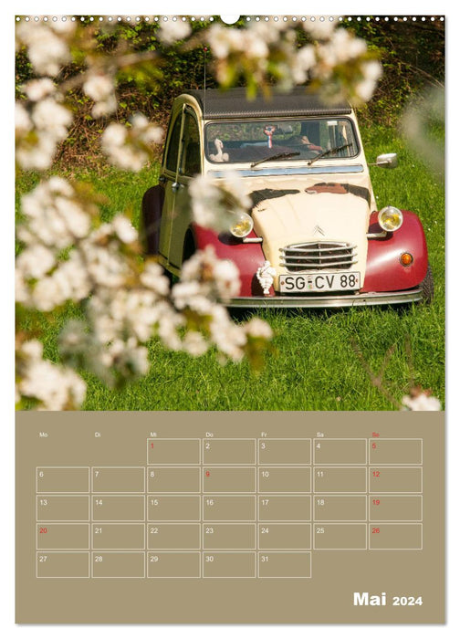 Citroën 2 CV – Flower Power (CALVENDO Wandkalender 2024)