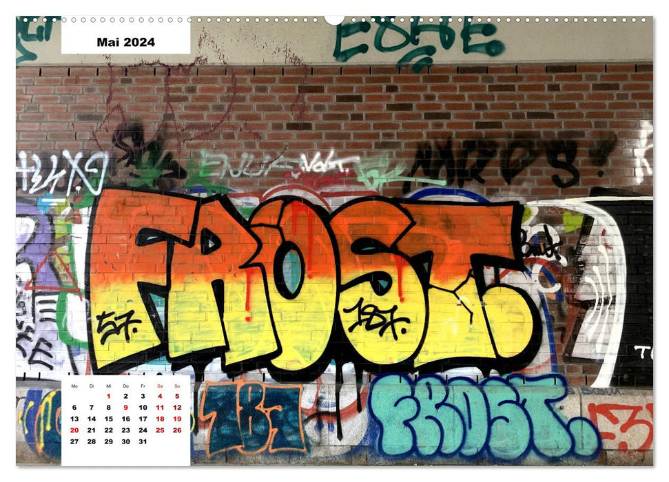 Hamburg Graffiti (CALVENDO Wandkalender 2024)