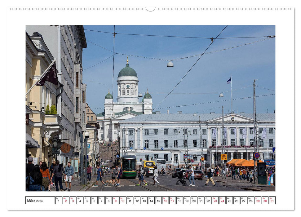 Helsinki - Die weiße Stadt des Nordens (CALVENDO Premium Wandkalender 2024)