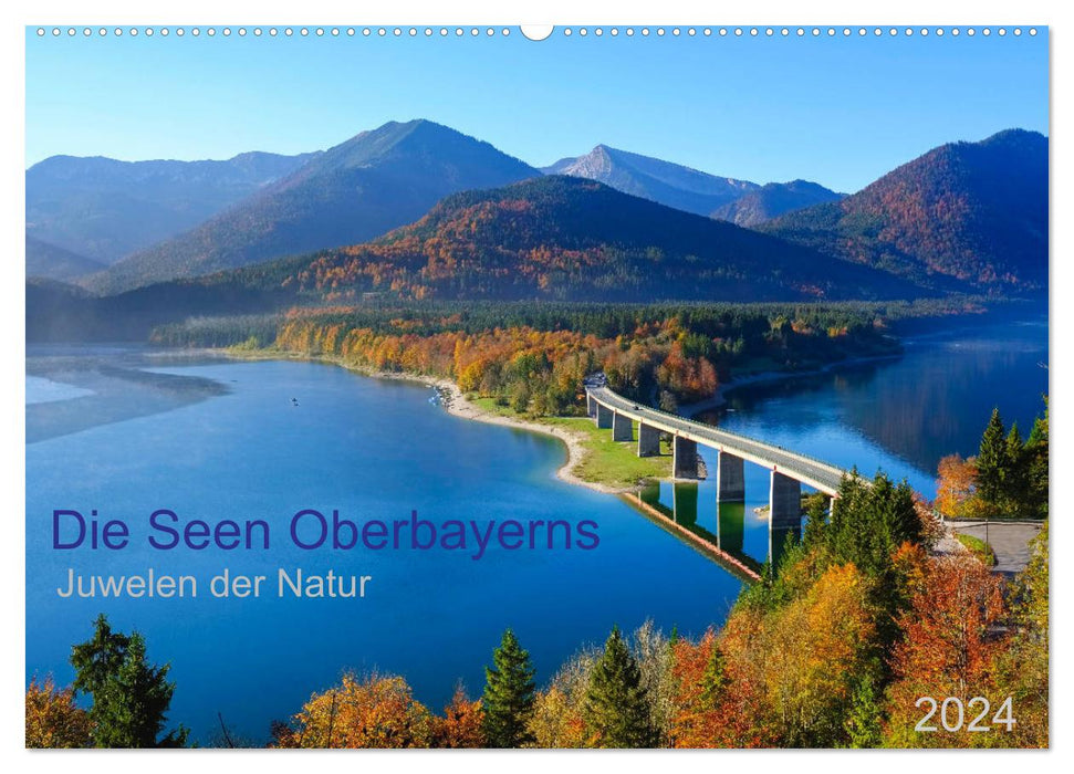 Les lacs de Haute-Bavière sont des joyaux de la nature (calendrier mural CALVENDO 2024) 